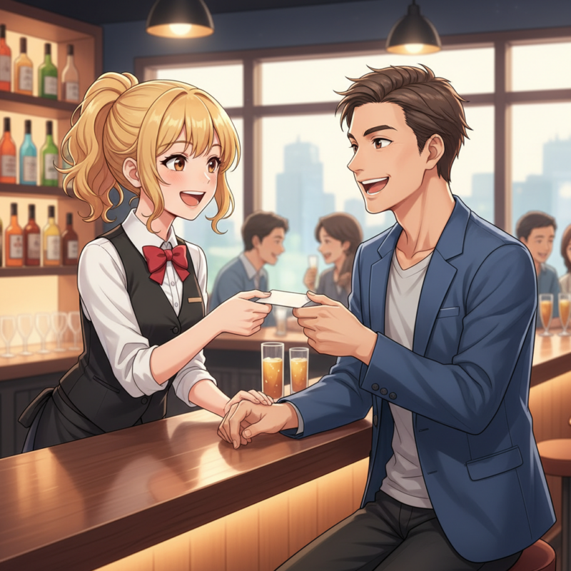 【実践】ガールズバーでお気に入りの子から名刺をもらう3つのコツ