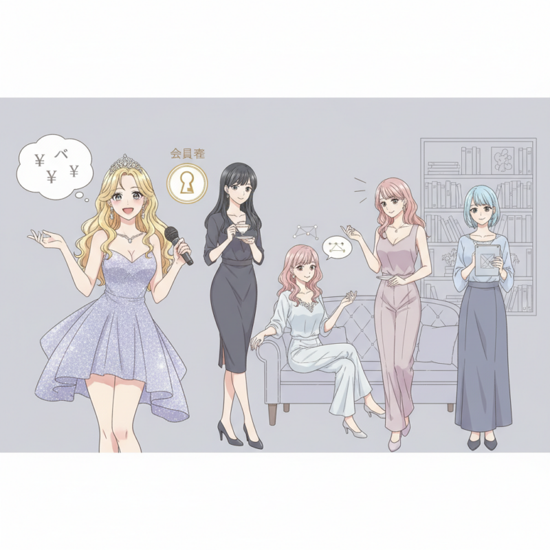 キャバ嬢とは何が違う？会員制ラウンジならではの3つの特徴
