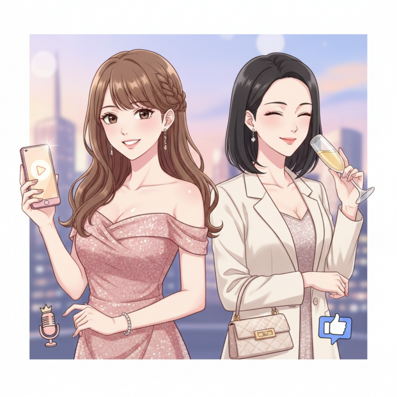 ラウンジ嬢有名インフルエンサー一覧の解説イメージ