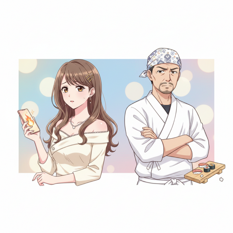 ラウンジ嬢寿司屋炎上の経緯とその後の解説イメージ