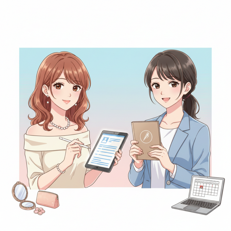 ラウンジ嬢大学生バイトの履歴書の書き方の解説イメージ