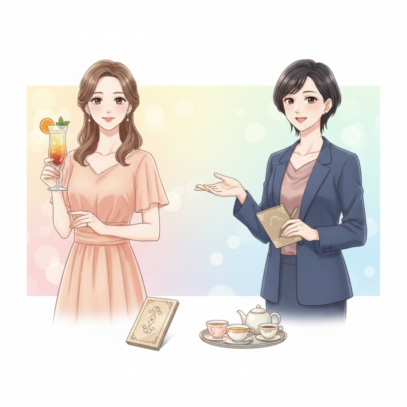 ラウンジ嬢お酒飲めない場合の接客術の解説イメージ